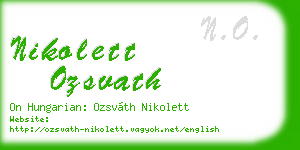 nikolett ozsvath business card